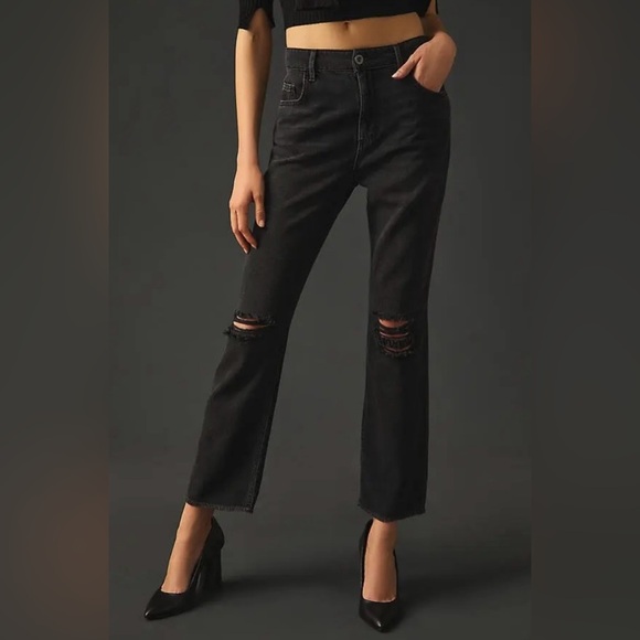 Bella Dahl NWT Sz 25 Lennon High Rise Straight Jean Black - Picture 1 of 6